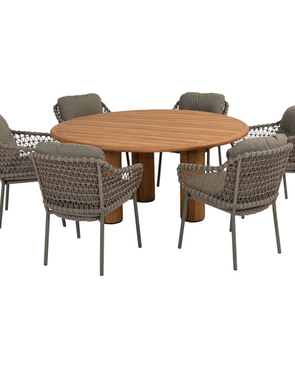 4 Seasons Outdoor Jura Dining + Taste 4SO Korsica Tisch Teak 160 Ø CM