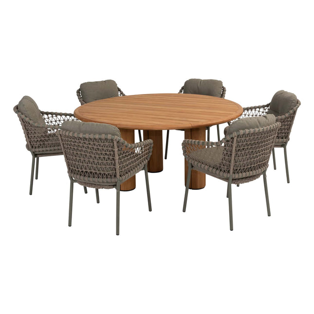 4 Seasons Outdoor Jura Dining + Taste 4SO Korsica Tisch Teak 160 Ø CM
