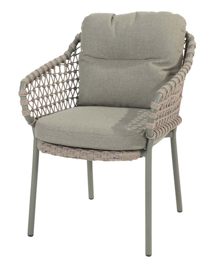 4 Saisons Outdoor Jura Dining + Montana Tisch Fass Keramik Terrazzo 240 cm Teak -Chassis