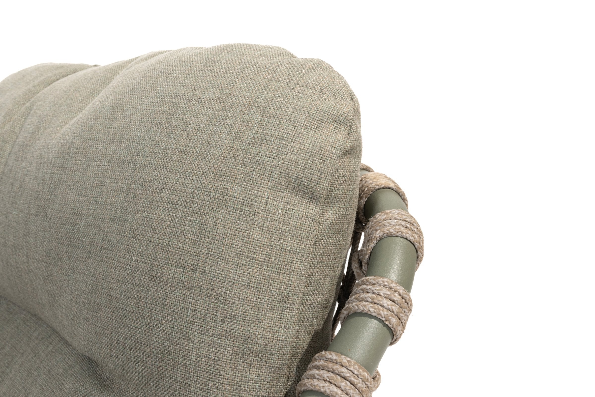 4SO Jura stacking dining chair olive with 2 cushions - SKU 214018 - Detail view