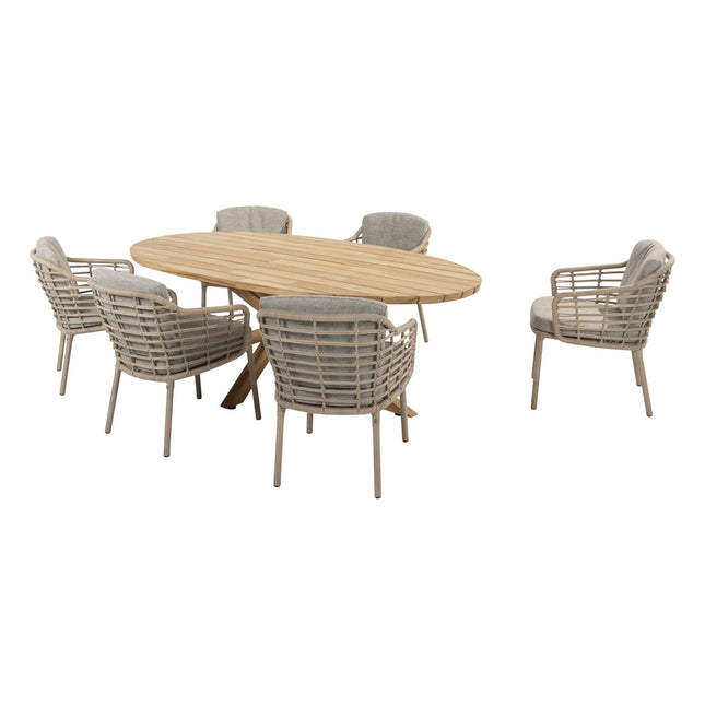 4 Seasons Outdoor Como Dining + Taste 4SO Prado Teaktisch Oval 240 cm