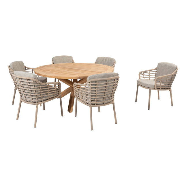 4 Seasons Outdoor Como Dining + Taste 4SO Prado Teak Tabelle 160 Ø cm