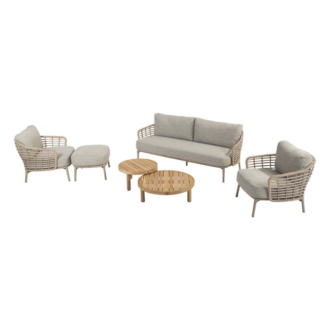 4 Seasons Outdoor Como Lounge Set Harvest + Footstool + Finn -Kaffeetische