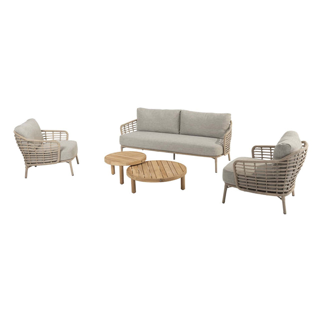 4 Seasons Outdoor Como Lounge Set Harvest + Finn Coffee Tische