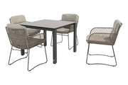 Taste 4SO Aprilla dining pure (4 st.) + Goa tafel HPL slate anthracite 95 cm
