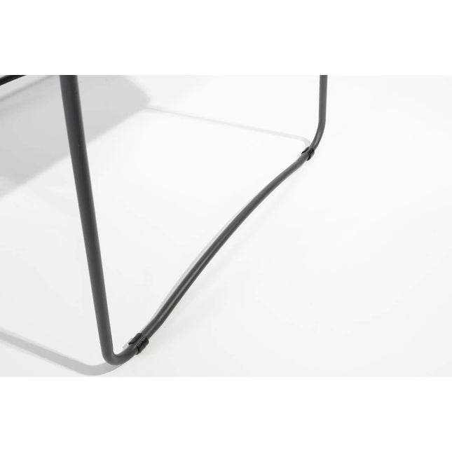 4 Seasons Outdoor Aprilla Ess Anthrazit + Goa Tisch HPL 95 cm Schiefer Anthrazit