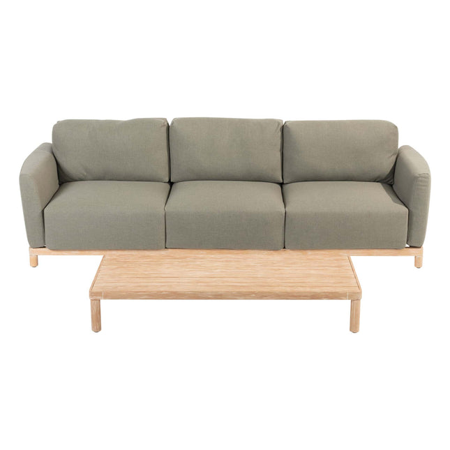 4 Seasons Outdoor Yara Lounge Turn Stuhl gebürstet Teakpolster inkl. 3 Kissen