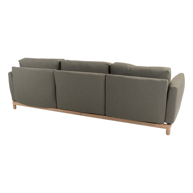 4 Seasons Outdoor Yara 3-Sitzlounge Sofa gebürstet Teaks mit 11 Kissen