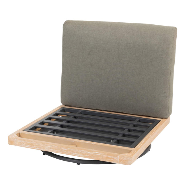 4 Seasons Outdoor Yara Lounge Turn Stuhl gebürstet Teakpolster inkl. 3 Kissen