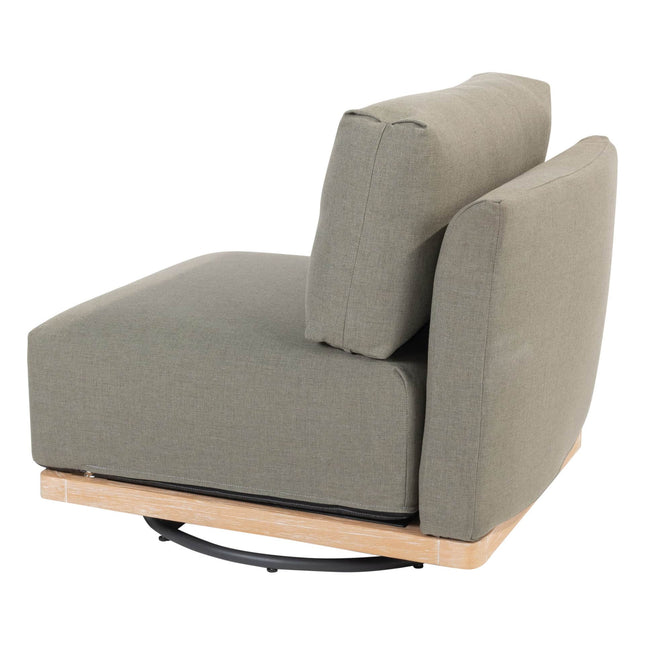 4 Seasons Outdoor Yara Lounge Turn Stuhl gebürstet Teakpolster inkl. 3 Kissen