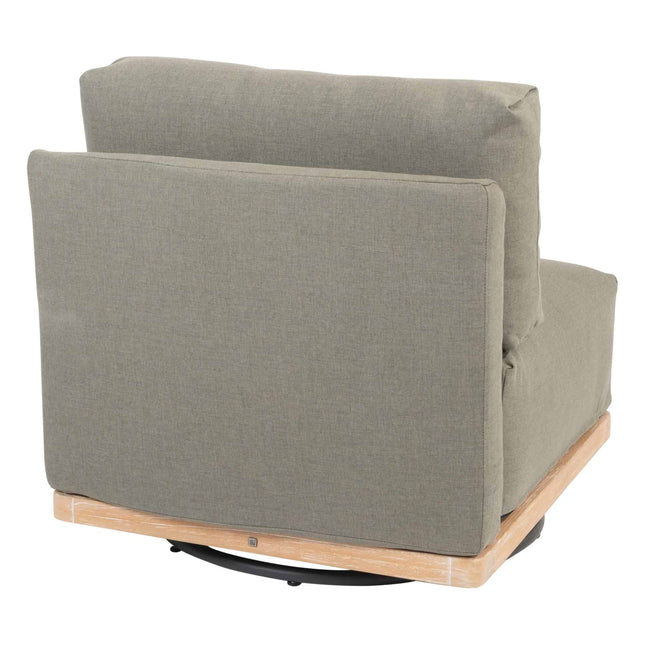 4 Seasons Outdoor Yara Lounge Turn Stuhl gebürstet Teakpolster inkl. 3 Kissen