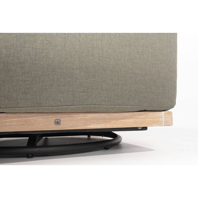 4 Seasons Outdoor Yara Lounge Turn Stuhl gebürstet Teakpolster inkl. 3 Kissen