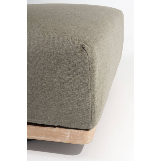 4 Seasons Outdoor Yara 3-Sitzlounge Sofa gebürstet Teaks mit 11 Kissen