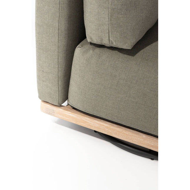 4 Seasons Outdoor Yara Lounge Turn Stuhl gebürstet Teakpolster inkl. 3 Kissen