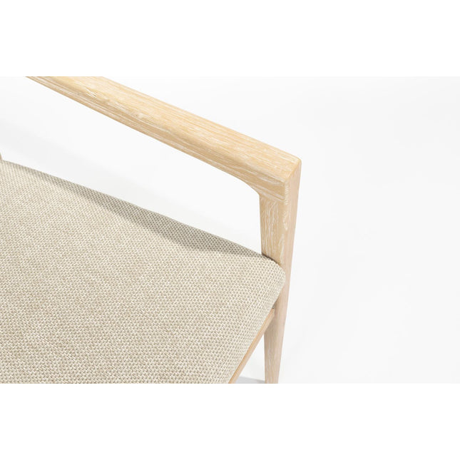 4 Seasons Outdoor Julia Stapelbares Stuhl gebürstet Teaks inkl. 2 Kissen