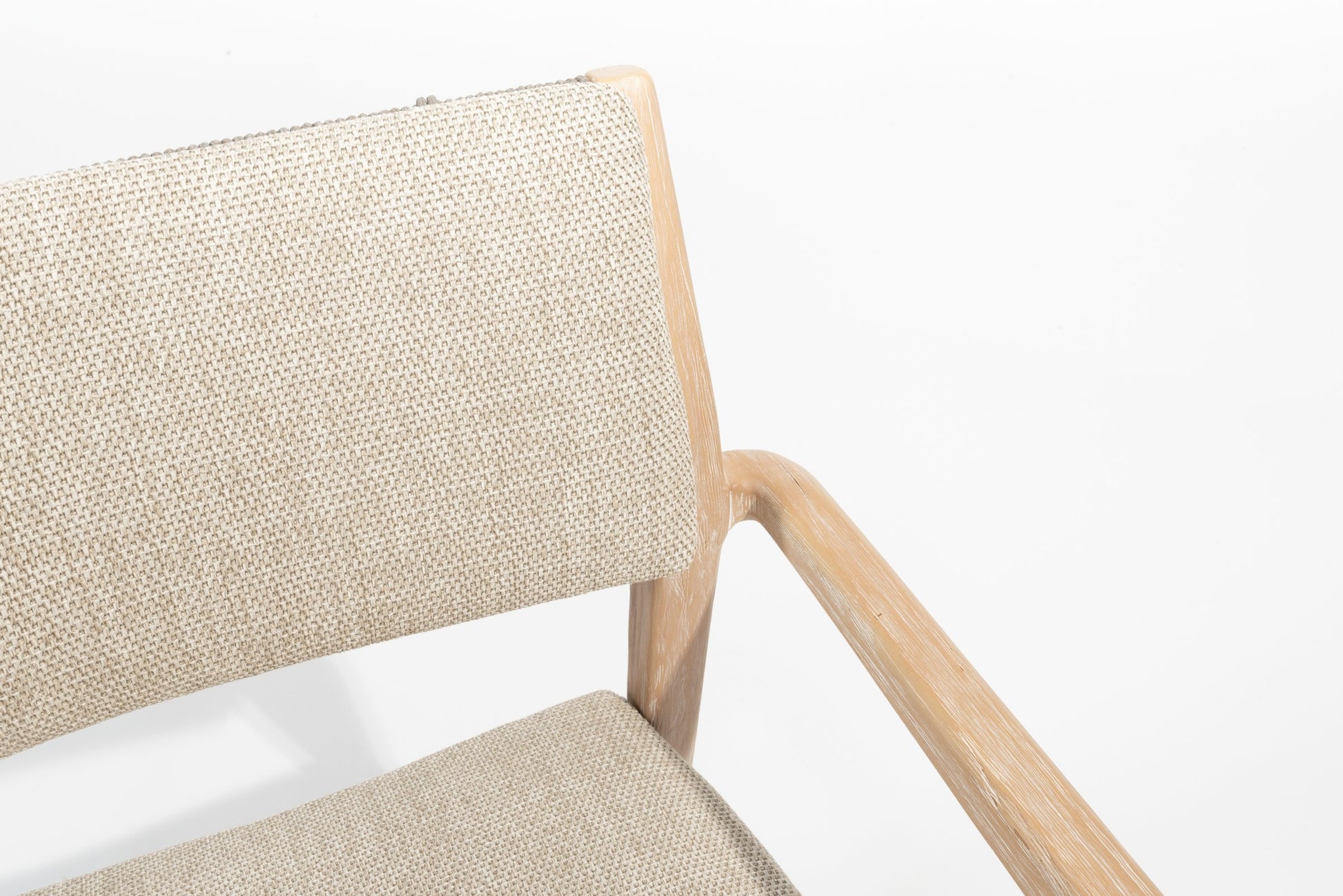4SO Julia low dining chair brushed teak with 2 cushions - SKU 214035 - Detail view