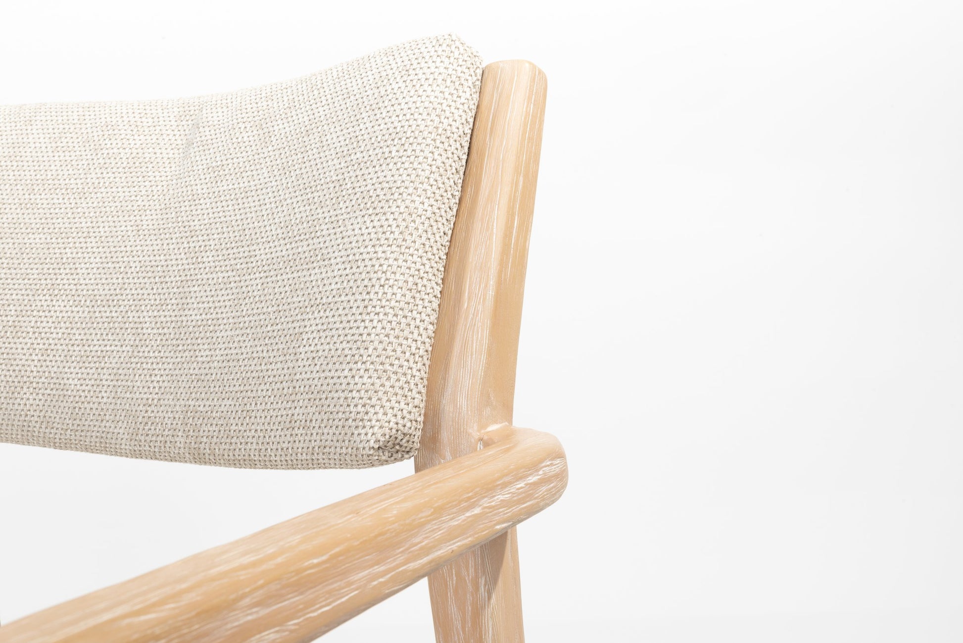 4SO Julia low dining chair brushed teak with 2 cushions - SKU 214035 - Detail view