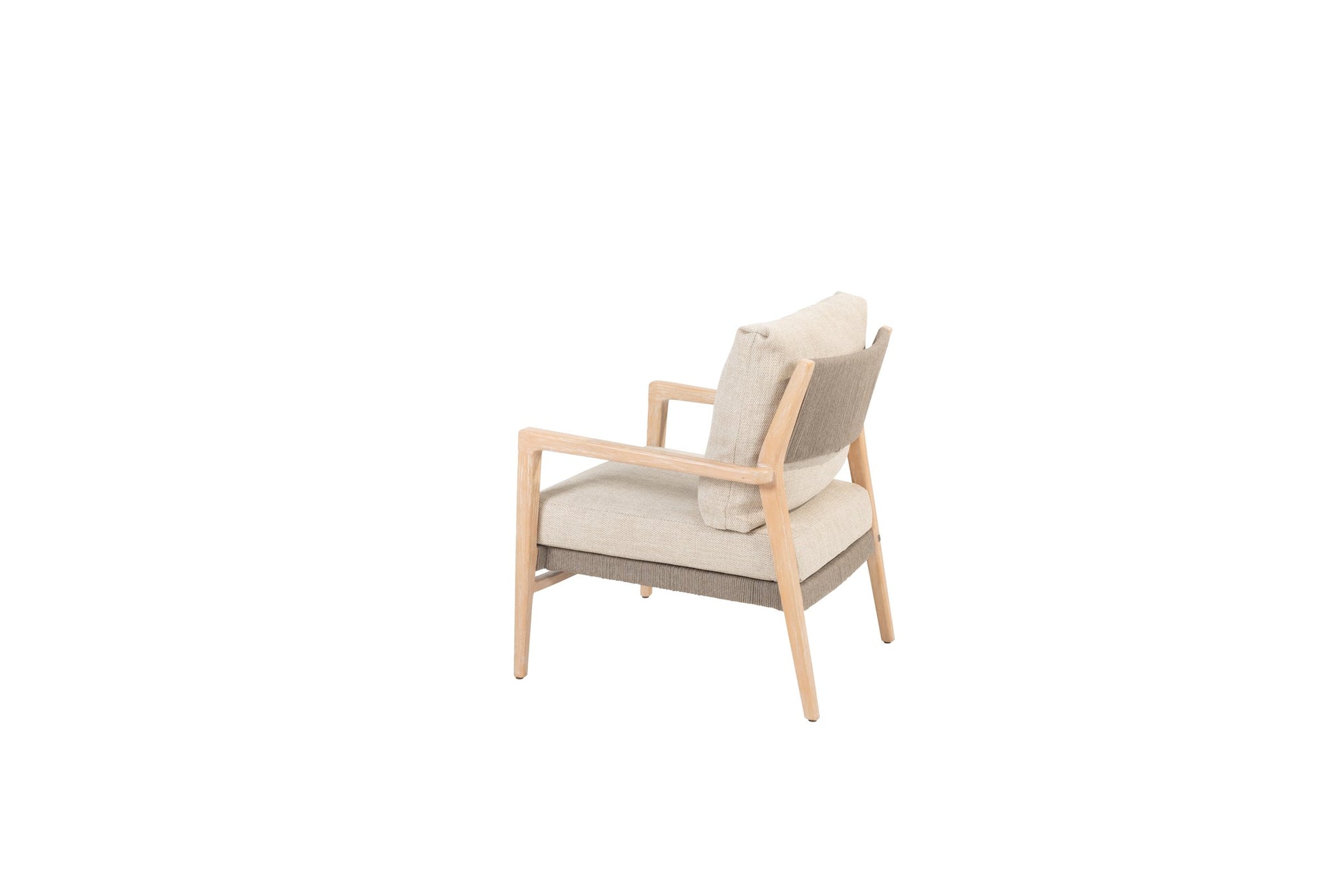 4SO Julia low dining chair brushed teak with 2 cushions - SKU 214036