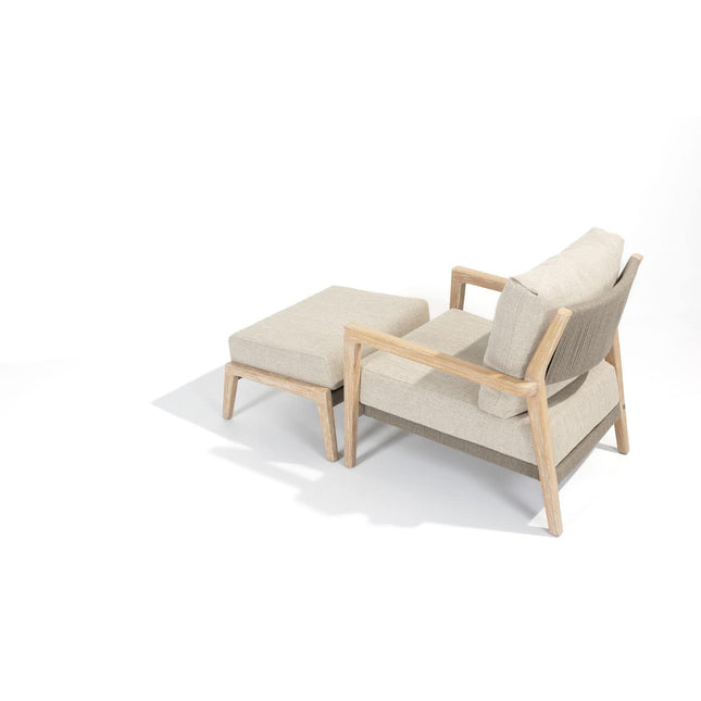 4 Seasons Outdoor Julia Lounge Set + Footstool + REM Couchtisch 80 Ø CM