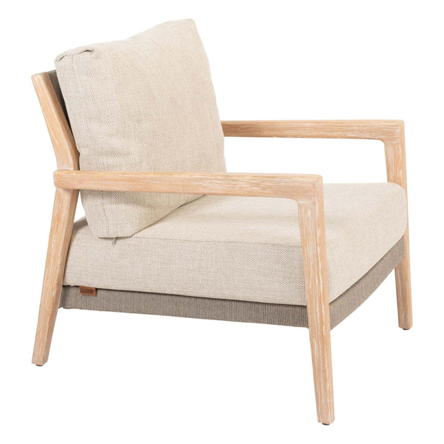 4 Seasons Outdoor Julia Lounge Stuhl gebürstet Teaks inkl. 2 Kissen