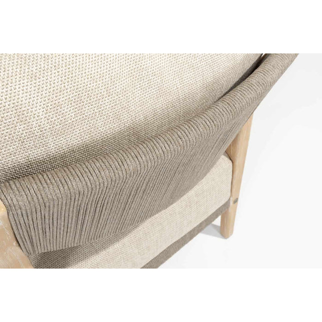 4 Seasons Outdoor Julia 3-Sitzer-Lounge-Sofa gebürstet Teaks inkl. 4 Kissen