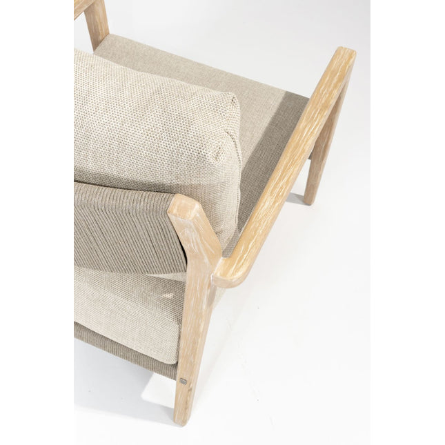 4 Seasons Outdoor Julia Lounge Stuhl gebürstet Teaks inkl. 2 Kissen