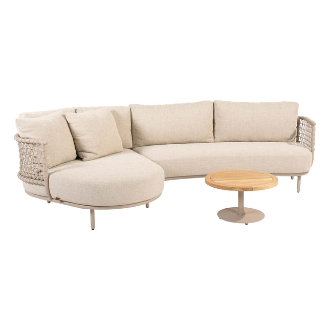 4 Seasons Outdoor Sardinia Chaise Lounge Bank + Volta Couchtisch 60 Ø CM