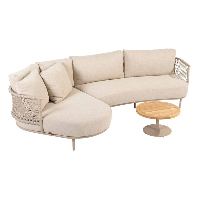 4 Seasons Outdoor Sardinia Chaise Lounge Bank + Volta Couchtisch 60 Ø CM