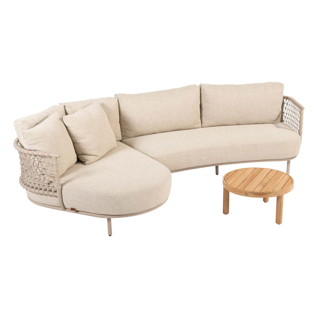 4 Seasons Outdoor Sardinia Chaise Lounge Bank + Finn Couchtisch 60 Ø CM