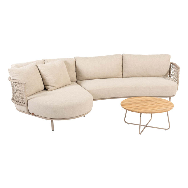 4 Seasons Outdoor Sardinia Chaise Lounge Bank + Verdi Coucht Tabelle 73 Ø CM