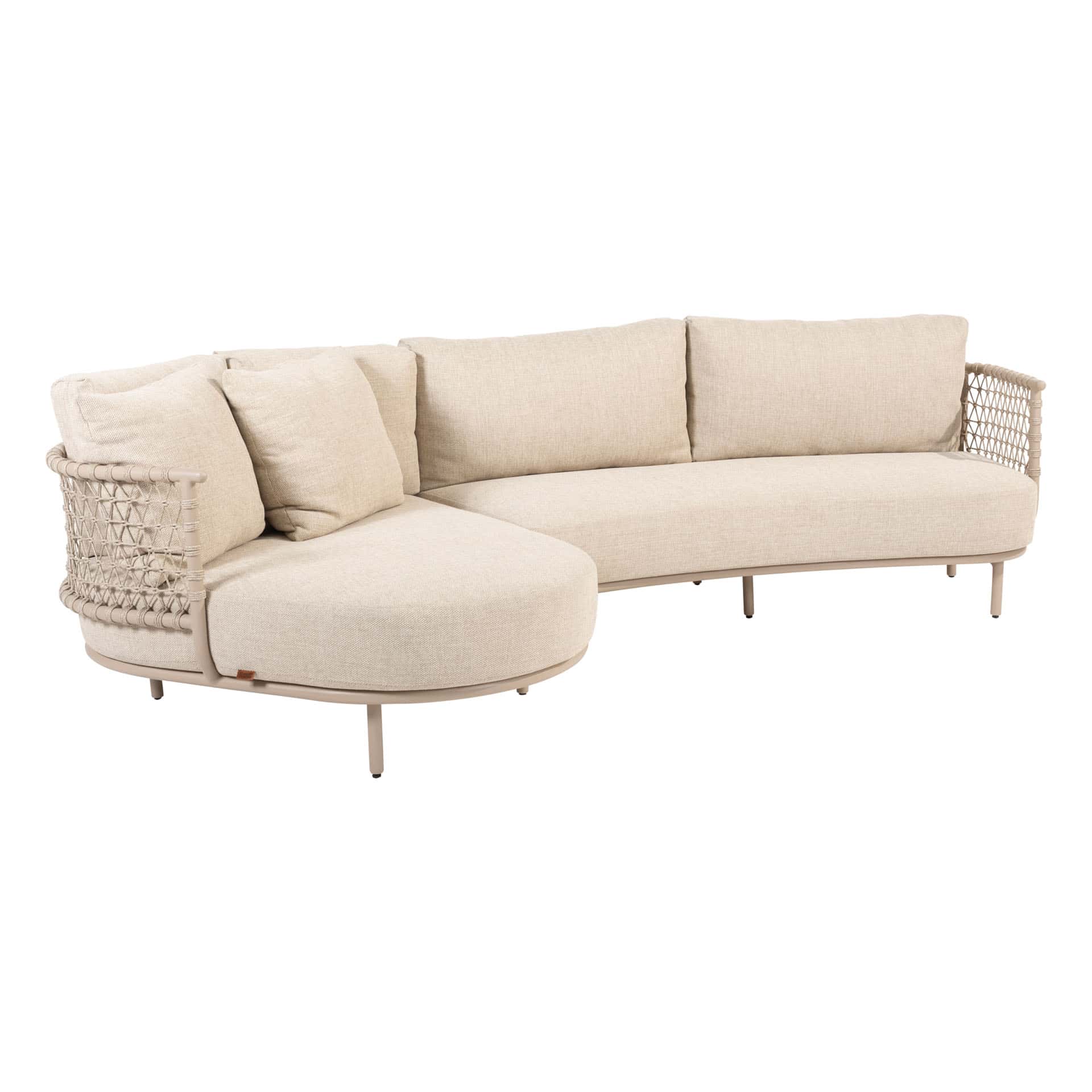 4SO Sardinia modulaire bank met chaise longue latte - afbeelding 2