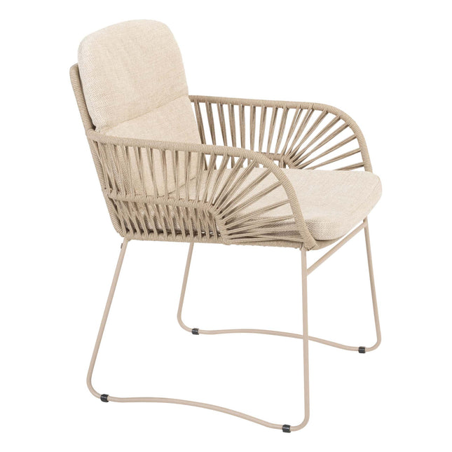 4 Jahreszeiten Outdoor Murcia Dining Latte + Montana Tisch Fass Keramik Terrazzo 240 cm Teak -Chassis