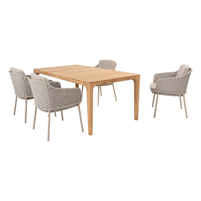 4 Jahreszeiten Outdoor Eros Dining + Taste 4SO Liam Teak Tabelle 180 cm