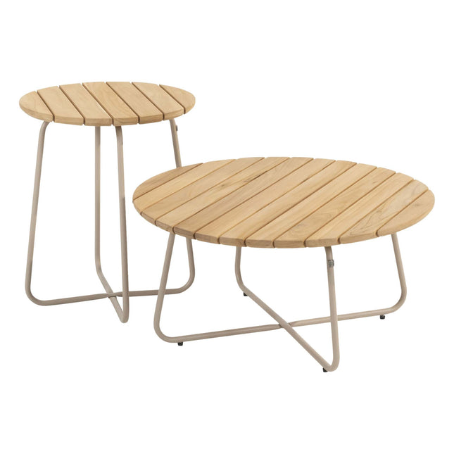 4 Seasons Outdoor Como Lounge Set Harvest + Verdi Couchtisch Latte 73 Ø CM