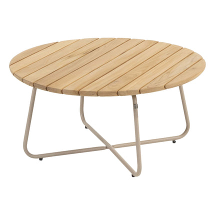 4 Seasons Outdoor Verdi Couchtisch Teak 73 cm. Ø (H 35) Latte