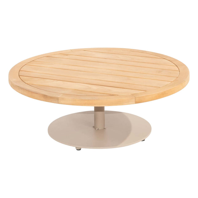 4 Seasons Outdoor Volta Teak Couchtisch Zentralbein Latte 80 cm. Ø (H 30)
