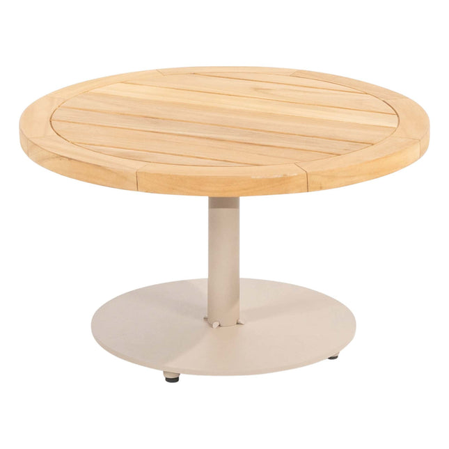 4 Seasons Outdoor Volta Teak Couchtisch Zentralbein Latte 60 cm. Ø (H 35)