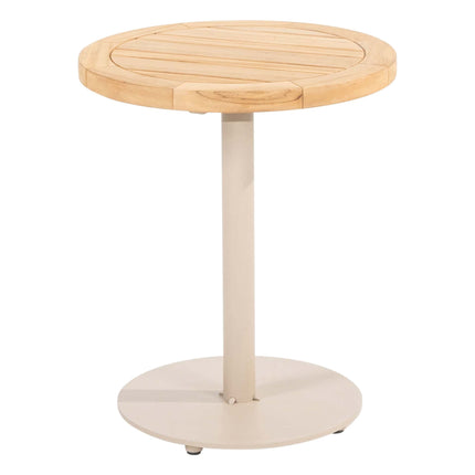 4 Seasons Outdoor Volta Teak Seitisch Zentralbein Latte 45 cm. Ø (H 55)