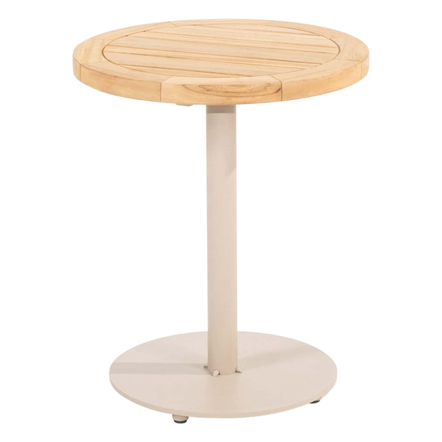 4 Seasons Outdoor Volta Teak Seitisch Zentralbein Latte 45 cm. Ø (H 55)