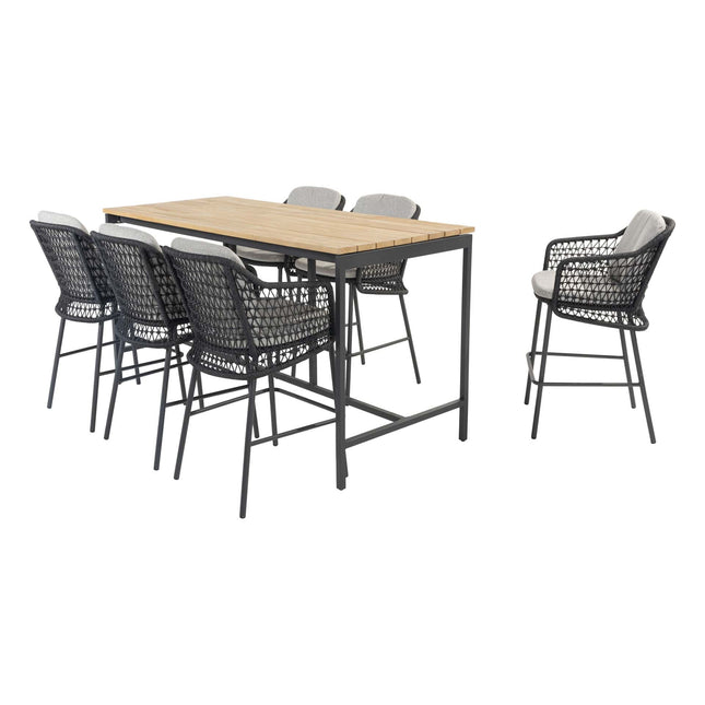 4 Seasons Outdoor Tramonti Bar Sitz + Taste 4SO Taverne Bartafel Teak 200 cm