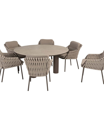4 Seasons Outdoor Montera Dining + Arizona Tisch Keramikblatt 160 Ø CM
