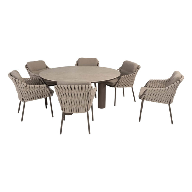 4 Seasons Outdoor Montera Dining + Arizona Tisch Keramikblatt 160 Ø CM