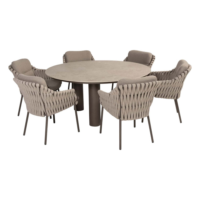 4 Seasons Outdoor Montera Dining + Arizona Tisch Keramikblatt 160 Ø CM