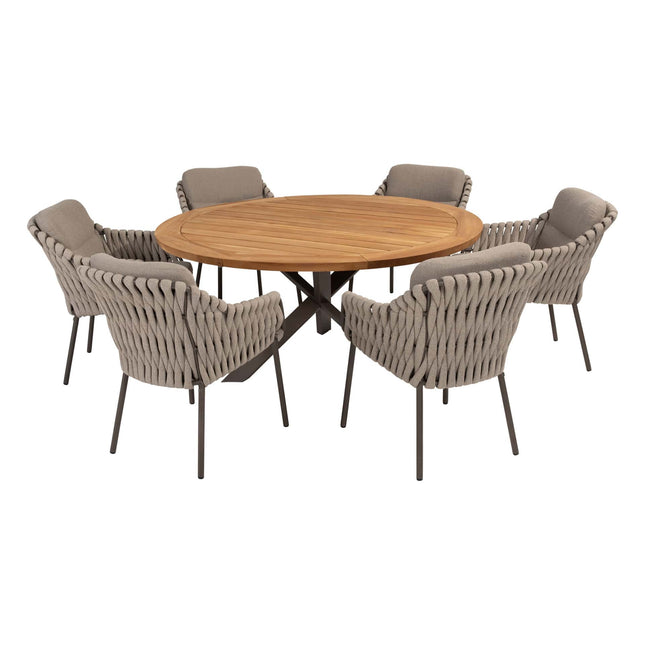 4 Seasons Outdoor Montera Dining + Taste 4SO Prado Teak Tabelle 160 Ø CM