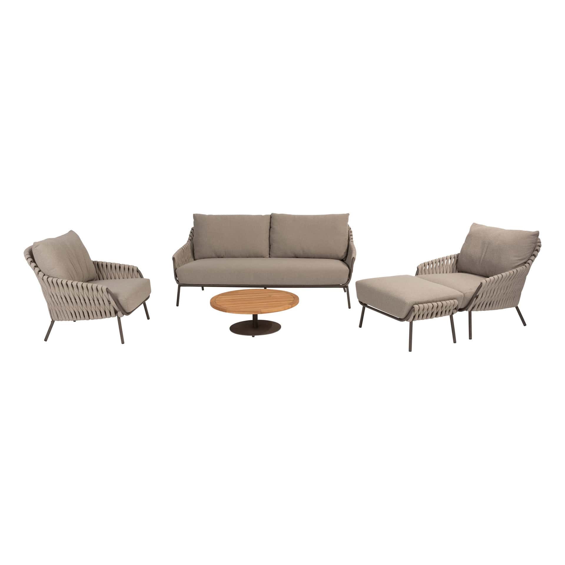 4SO Montera lounge set incl. voetenbank met Volta salontafel ⌀80cm - afbeelding 11