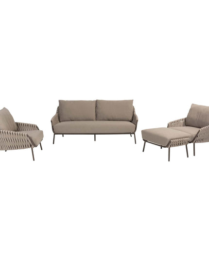 4 Seasons Outdoor Montera Lounge Set ohne Couchtisch + Fußschemel