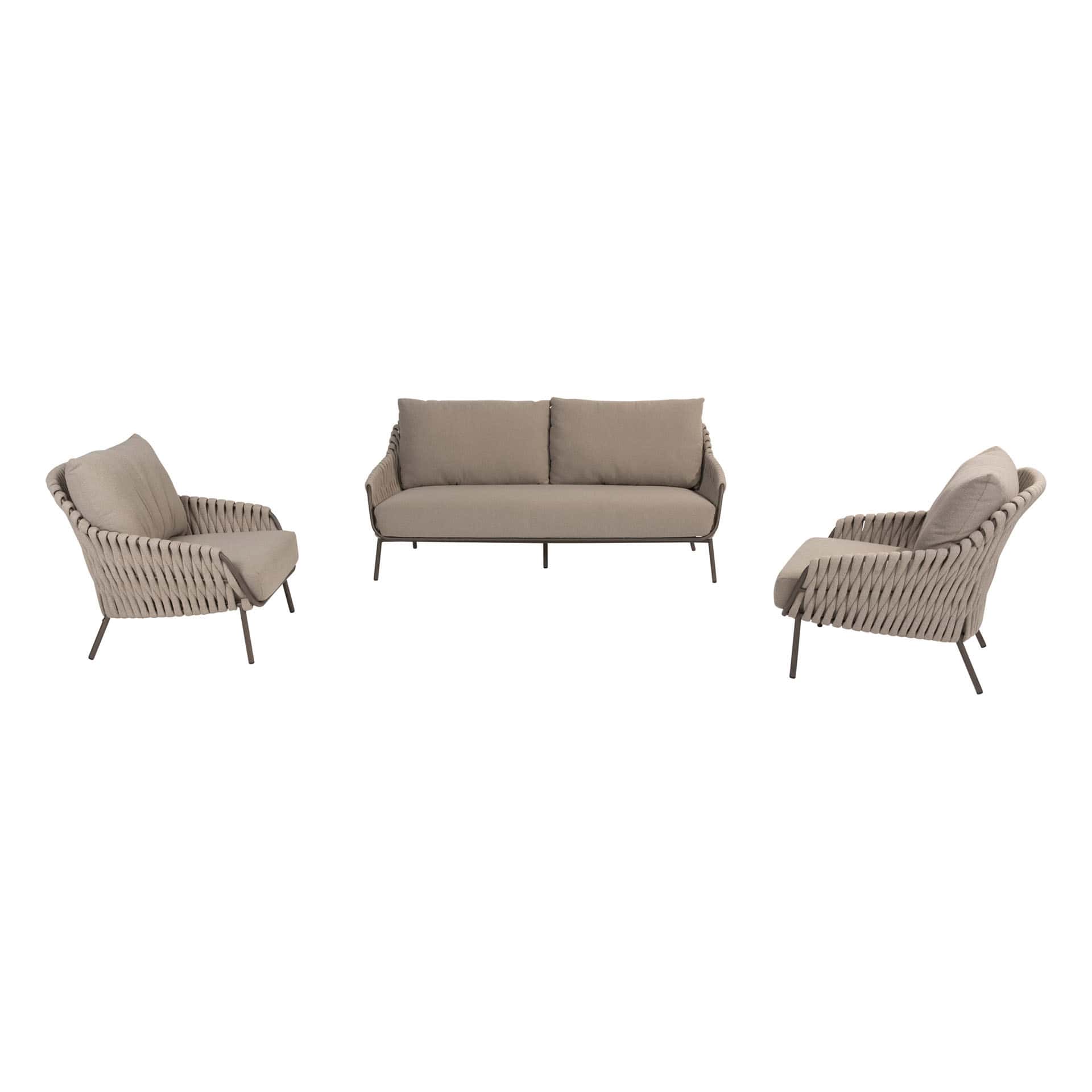 4SO Montera lounge set incl. voetenbank met Volta salontafel ⌀80cm - afbeelding 3