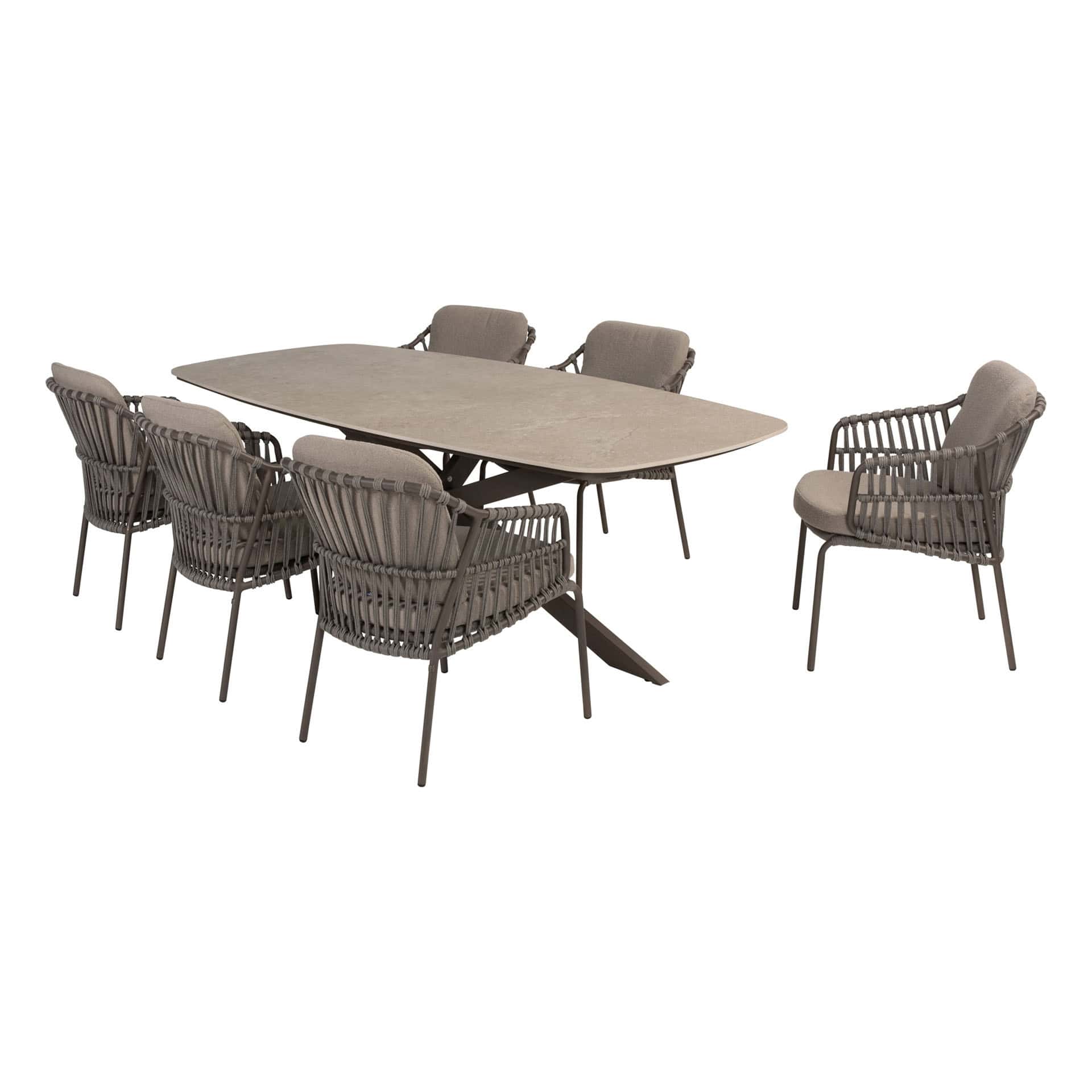 4SO Capalbio dining set (6 st.) + Taste 4SO Prado tafel 240x105cm