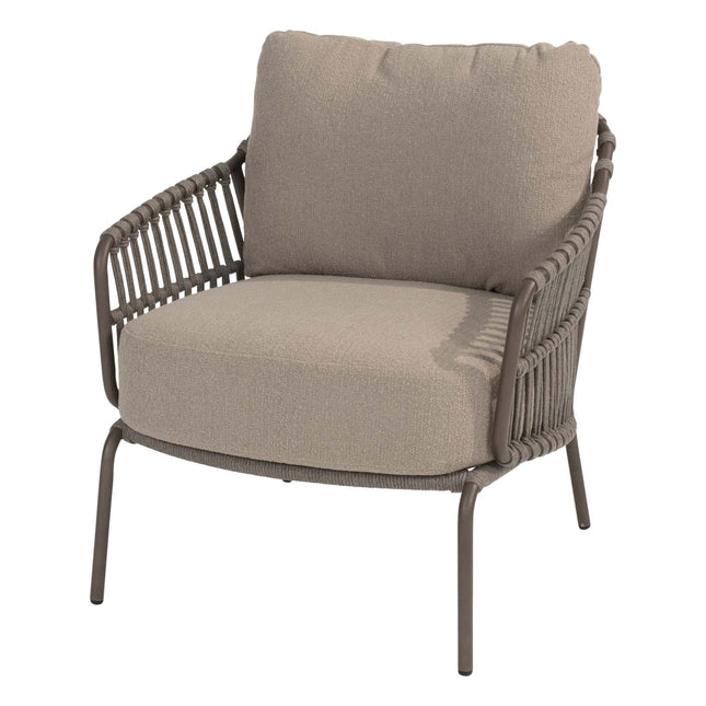 4 Seasons Outdoor Gartenset Capalbio Low Dining Chair + Nevada Low Ess Tisch-Fass-Form 250 cm Terre