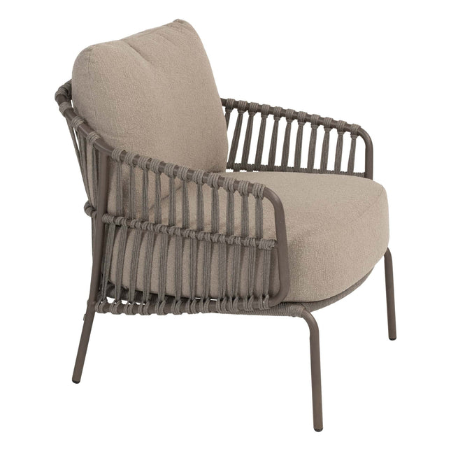 4 Seasons Outdoor Gartenset Capalbio Low Dining Chair + Nevada Low Ess Tisch-Fass-Form 250 cm Terre